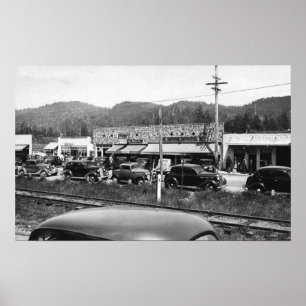 Poster Rockaway, Oregon Main Business Section