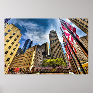 Poster Rockefeller Plaza, July 4th, 2010