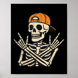 Poster Rocker Skeleton Legal Halloween