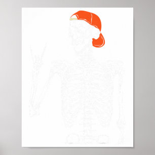 Poster Rocker Skeleton Rocha Sobre O Dia Das Bruxas