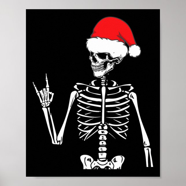 Poster Rocker Skeleton Rocha Sobre O Fato De Figurar No N (Frente)