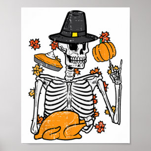 Poster Rocker Skeleton Rock Hand Fall Men Bo