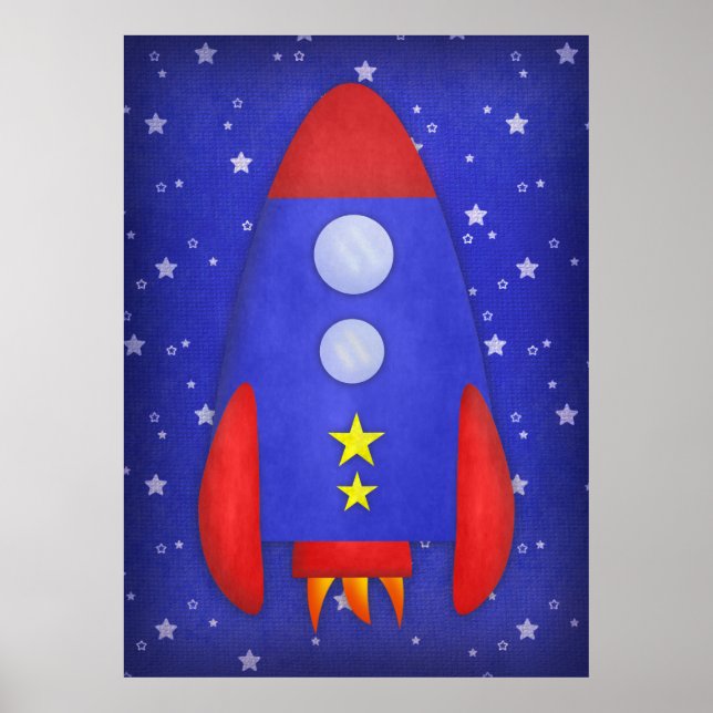 Poster Rocket Ship Print (Frente)