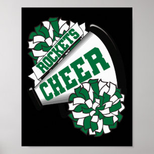 Poster Rockets Cheer Ck Para Escola Espírito de Liderança