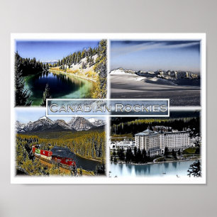 Poster Rockies canadenses - Canadá - Mosaico -