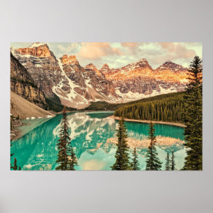 Poster Rockies canadenses estilizados