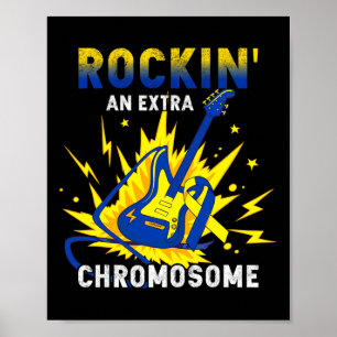 Poster Rockin An Extra Chromosome Guitar Down Síndrome A