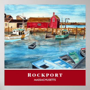 Poster Rockport Harbor Massachusetts New England EUA