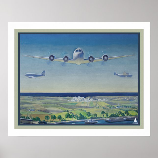 Poster Rockwell Kent 1944 "America at Peace" (Frente)