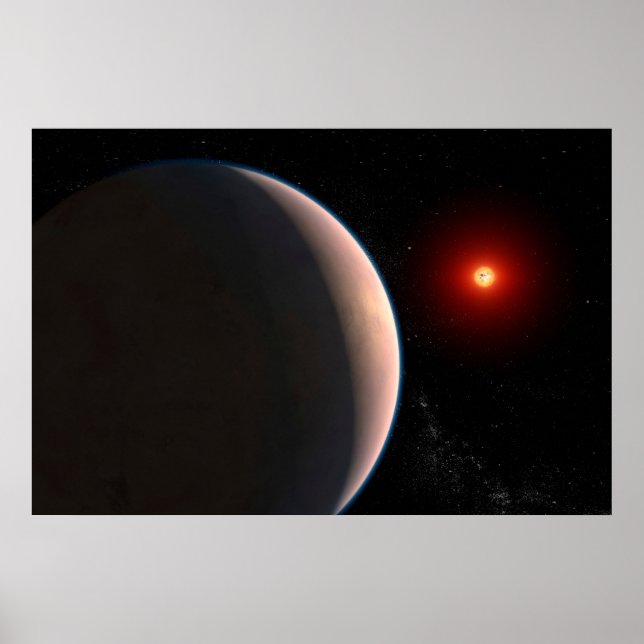 Poster Rocky Exoplaneta Gj 486 B Orbitando Uma Estrela An (Frente)