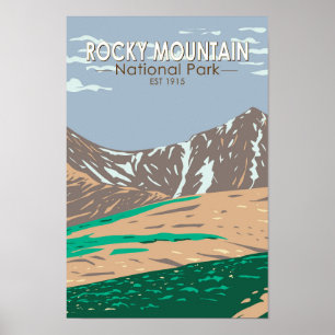 Poster Rocky Mountain National Park Colorado Grays Peak