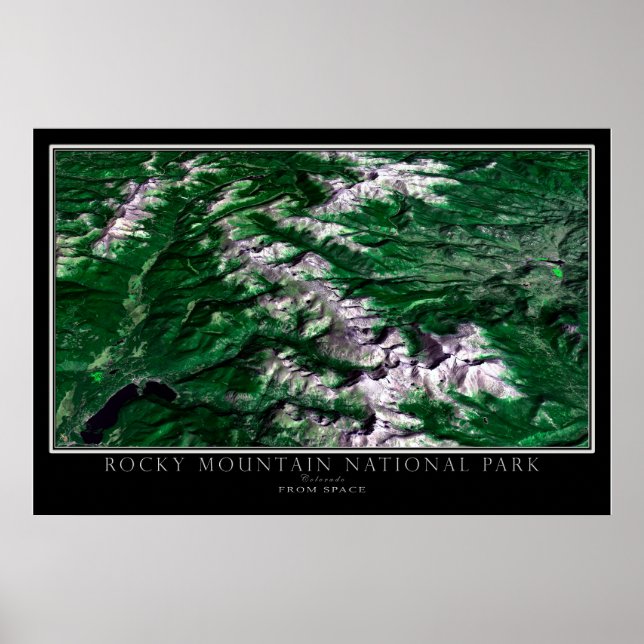 Poster Rocky Mountain National Park Colorado Satellite (Frente)