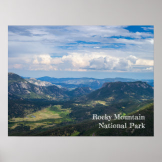 Poster Rocky Mountain National Park Summer Vista Foto