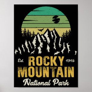 Poster Rocky Mountain National Park Vintage Souvenirs 60s