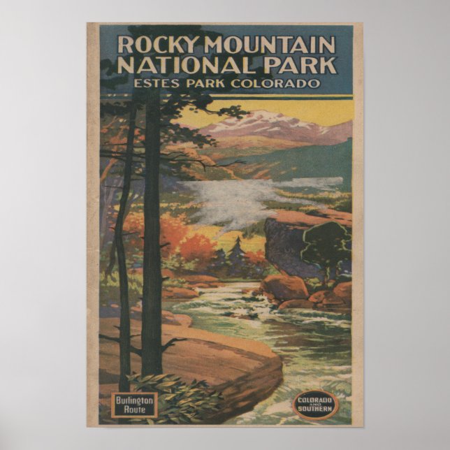 Pôster Rocky Mt. Nat'l Park Brochure # 2 (Frente)