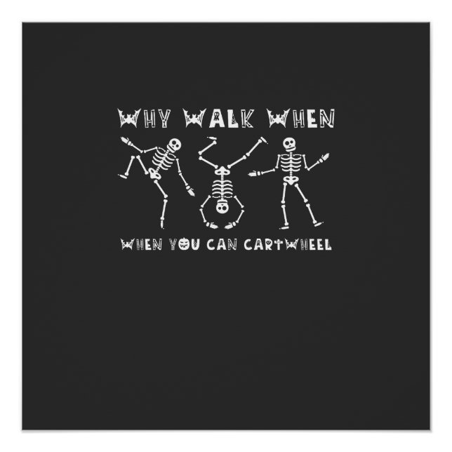 Pôster Roda de Cartaz Skeleton Halloween (Frente)