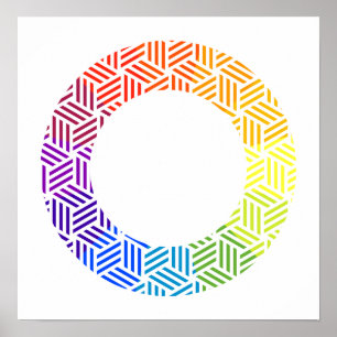 Poster Roda de cor isométrica do Weave