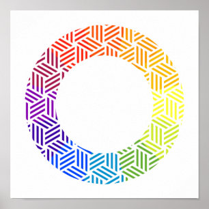 Poster Roda de cor isométrica do Weave