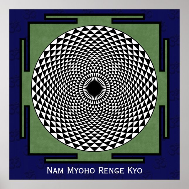 Pôster Roda de meditação de flores de lótus (Frente)