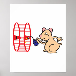 Pôster roda de óleo de bobo