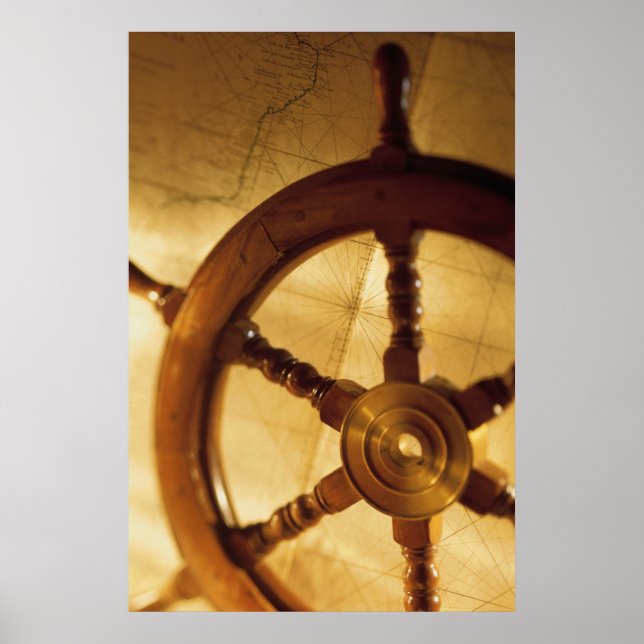 Poster Roda E Mapa Do Navio (Frente)