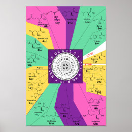 Poster Roda genética do códon dos aminoácidos