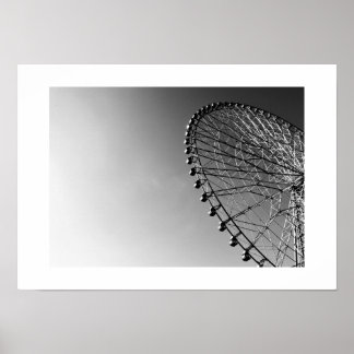 Poster Roda Gigante em Preto e Branco