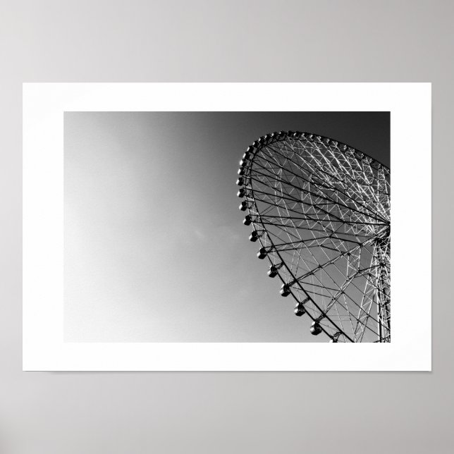 Poster Roda Gigante em Preto e Branco (Frente)