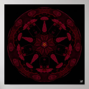 Poster Roda Pagan v1 - padrões da pareidolia