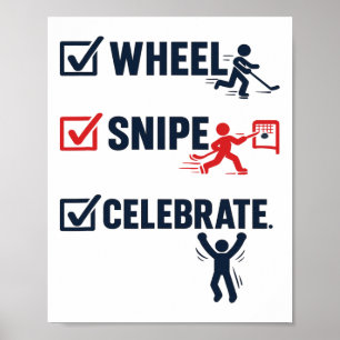 Poster Roda Snipe Celebram Checklist de Gíria de Hóquei D