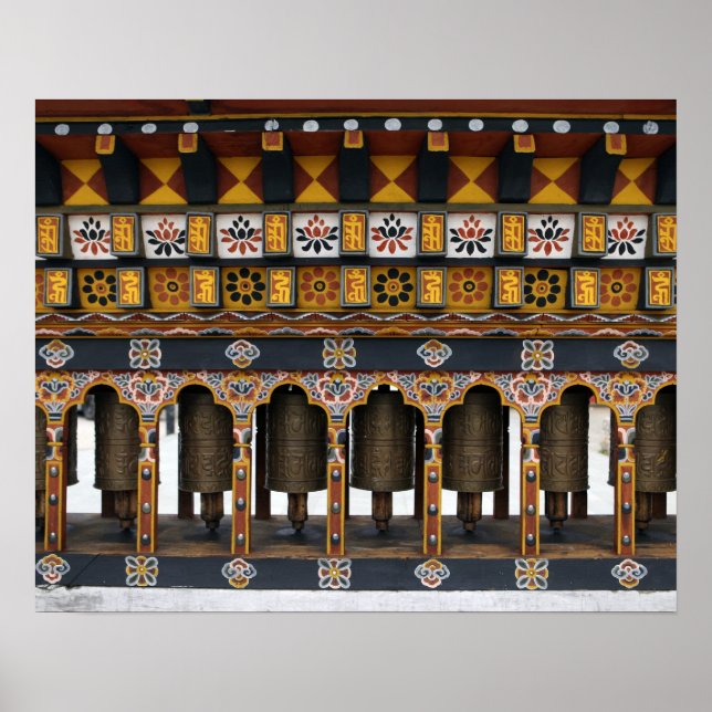 Pôster Rodas de Oração num pequeno quadrado público (Frente)