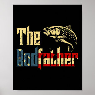 Poster Roddad Funny Trout Voando Pai De Pesca Presente De