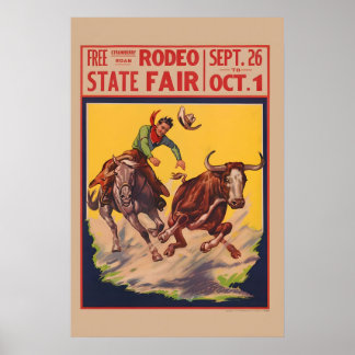 Poster Rodeio da Feira Estadual - Lutador de Bois Cowboys