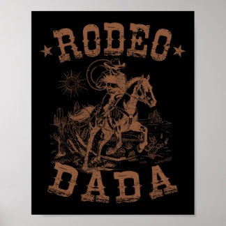 Poster Rodeio Dada Ocidental Cowboy Família Correspondênc