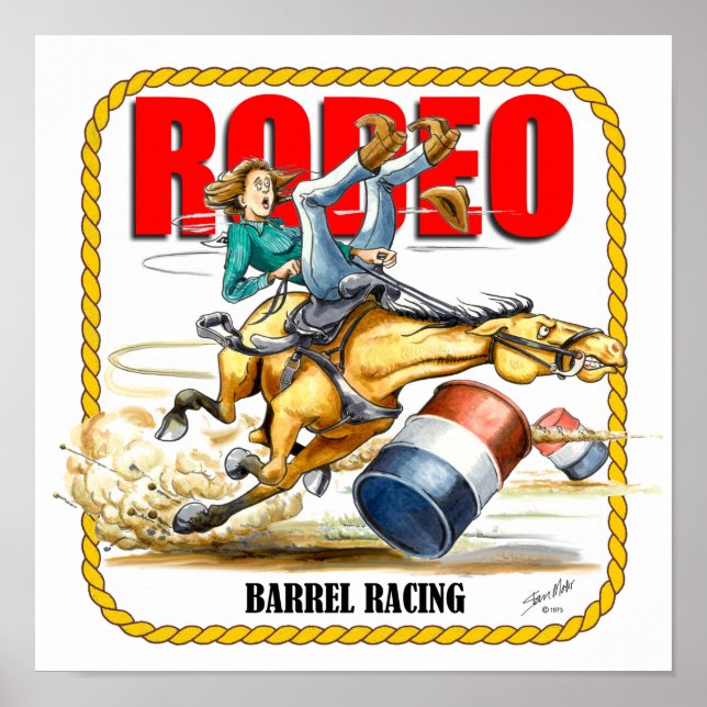 Poster Rodeo Barrel Racer (Frente)