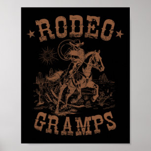 Poster Rodeo Gramps Western Cowboy Família Correspondente