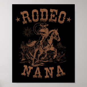 Poster Rodeo Nana Western Cowboy Famílias Correspondentes