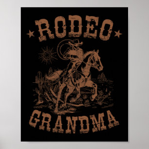 Poster Rodeo Vovó Ocidental Cowboy Família Correspondente