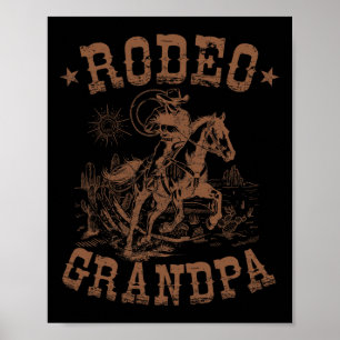 Poster Rodeo Vovô Western Cowboy Familiar Correspondente