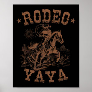 Poster Rodeo Yaya Western Cowboy Familiar Correspondendo