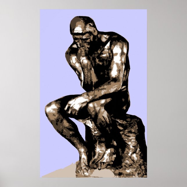 Pôster Rodin "The Thinker" - Canvas (Frente)