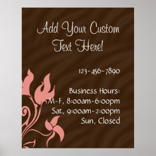 Poster Rodovalho rosa e castanho