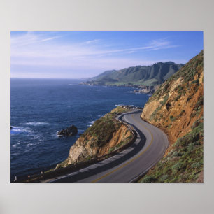 Poster Rodovia 1 ao longo da Costa da Califórnia perto