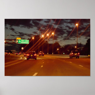 Poster Rodovia à Noite
