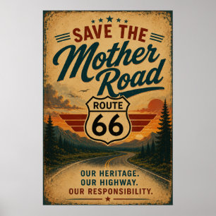 Poster Rodovia Panorâmica do Patrimônio da Estrada Mãe Ro