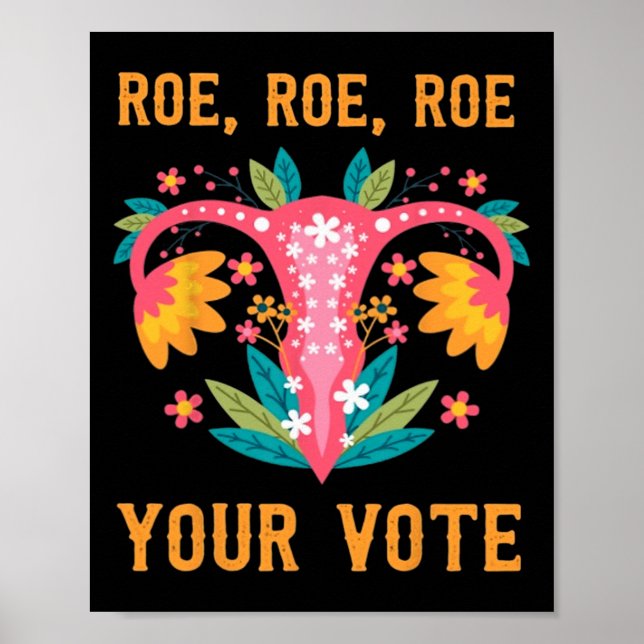 Poster Roe Roe O Voto - Flores Feministas Florais 1 (Frente)