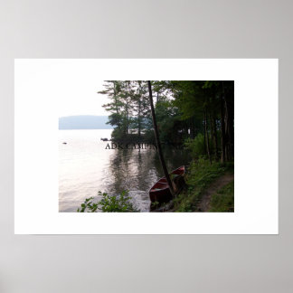 POSTER ROGERS ROCK LAKE GEORGE NY