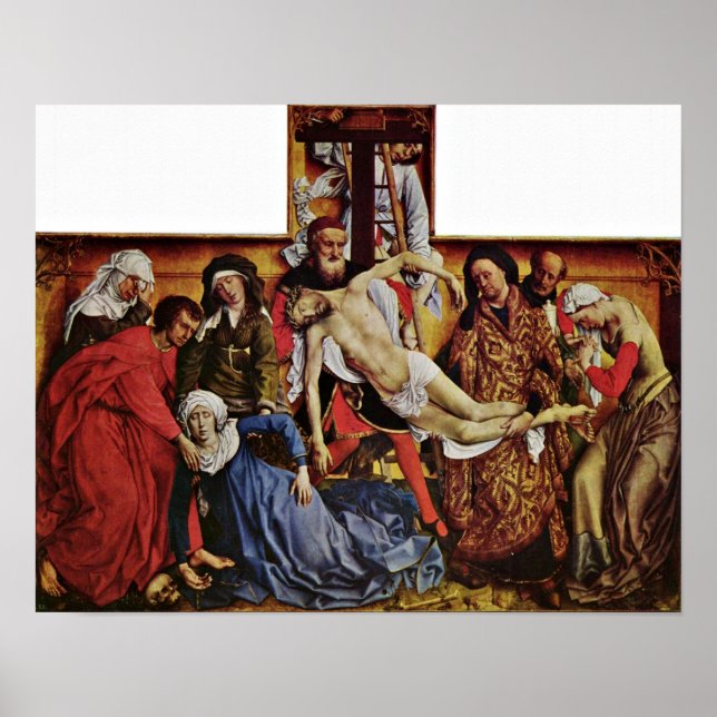Poster Rogier van der Weyden - Descida da Cruz (Frente)