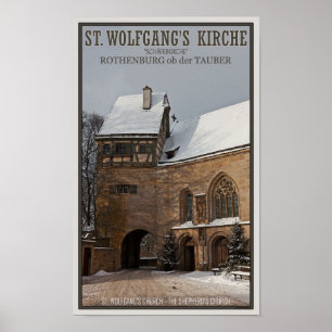 Pôster Rohenburg od Tauber - igreja de Wolfgangs da rua