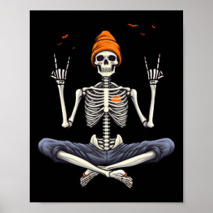 Poster Roker Skeleton Boné Skater Legal Halloween Punk Ro